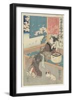 The House Woman Kaji, 1843-1847-Utagawa Kuniyoshi-Framed Giclee Print
