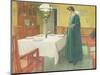 The Household (Lisbeth Setting the Table) by Carl Larsson-null-Mounted Photographic Print