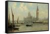 The Houses of Parliament, 1844-George the Elder Chambers-Framed Stretched Canvas