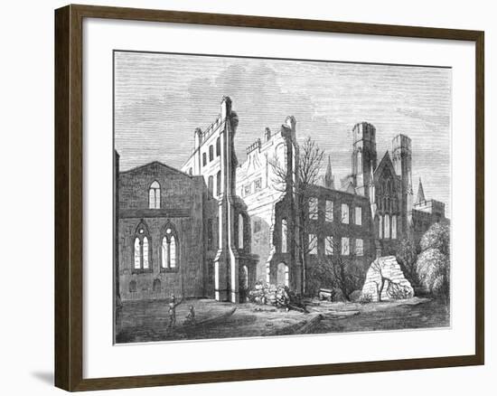 The Houses of Parliament after the Fire in 1834,-null-Framed Giclee Print