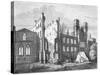 The Houses of Parliament after the Fire in 1834,-null-Stretched Canvas