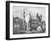 The Houses of Parliament after the Fire in 1834,-null-Framed Giclee Print