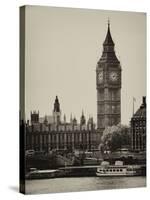 The Houses of Parliament and Big Ben - Hungerford Bridge and River Thames - City of London - UK-Philippe Hugonnard-Stretched Canvas