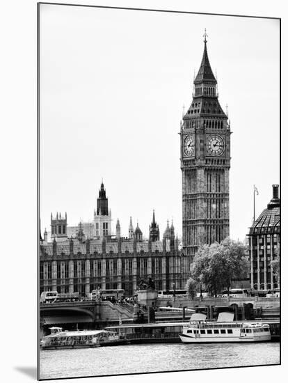 The Houses of Parliament and Big Ben - Hungerford Bridge and River Thames - City of London - UK-Philippe Hugonnard-Mounted Photographic Print