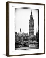 The Houses of Parliament and Big Ben - Hungerford Bridge and River Thames - City of London - UK-Philippe Hugonnard-Framed Photographic Print