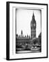 The Houses of Parliament and Big Ben - Hungerford Bridge and River Thames - City of London - UK-Philippe Hugonnard-Framed Premium Photographic Print
