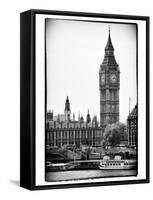 The Houses of Parliament and Big Ben - Hungerford Bridge and River Thames - City of London - UK-Philippe Hugonnard-Framed Stretched Canvas