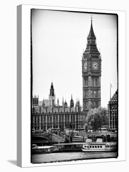 The Houses of Parliament and Big Ben - Hungerford Bridge and River Thames - City of London - UK-Philippe Hugonnard-Stretched Canvas