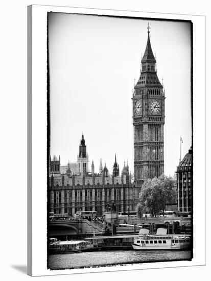 The Houses of Parliament and Big Ben - Hungerford Bridge and River Thames - City of London - UK-Philippe Hugonnard-Stretched Canvas