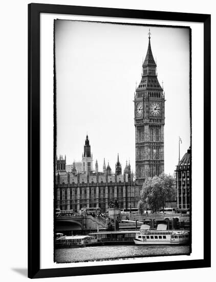 The Houses of Parliament and Big Ben - Hungerford Bridge and River Thames - City of London - UK-Philippe Hugonnard-Framed Photographic Print