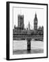 The Houses of Parliament and Big Ben - Hungerford Bridge and River Thames - City of London - UK-Philippe Hugonnard-Framed Premium Photographic Print