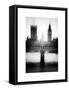 The Houses of Parliament and Big Ben - Hungerford Bridge and River Thames - City of London - UK-Philippe Hugonnard-Framed Stretched Canvas