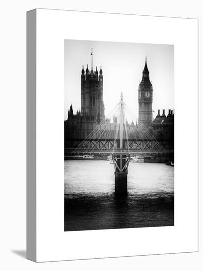 The Houses of Parliament and Big Ben - Hungerford Bridge and River Thames - City of London - UK-Philippe Hugonnard-Stretched Canvas