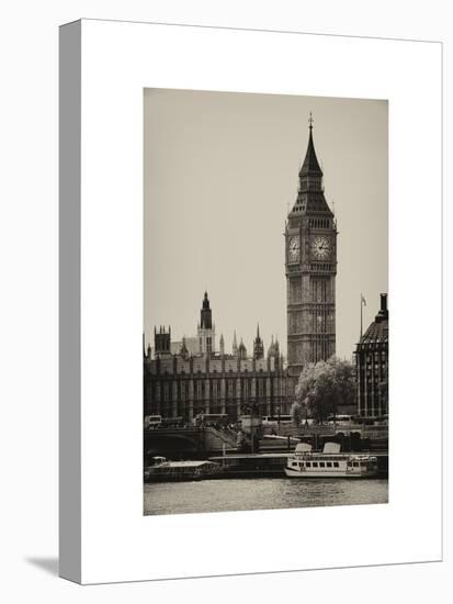 The Houses of Parliament and Big Ben - Hungerford Bridge and River Thames - City of London - UK-Philippe Hugonnard-Stretched Canvas