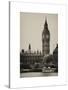 The Houses of Parliament and Big Ben - Hungerford Bridge and River Thames - City of London - UK-Philippe Hugonnard-Stretched Canvas