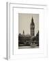 The Houses of Parliament and Big Ben - Hungerford Bridge and River Thames - City of London - UK-Philippe Hugonnard-Framed Art Print