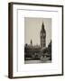 The Houses of Parliament and Big Ben - Hungerford Bridge and River Thames - City of London - UK-Philippe Hugonnard-Framed Art Print