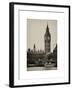 The Houses of Parliament and Big Ben - Hungerford Bridge and River Thames - City of London - UK-Philippe Hugonnard-Framed Art Print