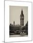 The Houses of Parliament and Big Ben - Hungerford Bridge and River Thames - City of London - UK-Philippe Hugonnard-Mounted Art Print