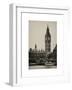 The Houses of Parliament and Big Ben - Hungerford Bridge and River Thames - City of London - UK-Philippe Hugonnard-Framed Art Print