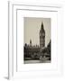 The Houses of Parliament and Big Ben - Hungerford Bridge and River Thames - City of London - UK-Philippe Hugonnard-Framed Art Print