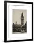 The Houses of Parliament and Big Ben - Hungerford Bridge and River Thames - City of London - UK-Philippe Hugonnard-Framed Art Print