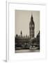 The Houses of Parliament and Big Ben - Hungerford Bridge and River Thames - City of London - UK-Philippe Hugonnard-Framed Art Print