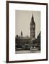 The Houses of Parliament and Big Ben - Hungerford Bridge and River Thames - City of London - UK-Philippe Hugonnard-Framed Art Print