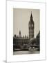 The Houses of Parliament and Big Ben - Hungerford Bridge and River Thames - City of London - UK-Philippe Hugonnard-Mounted Art Print