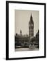 The Houses of Parliament and Big Ben - Hungerford Bridge and River Thames - City of London - UK-Philippe Hugonnard-Framed Art Print