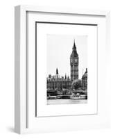 The Houses of Parliament and Big Ben - Hungerford Bridge and River Thames - City of London - UK-Philippe Hugonnard-Framed Art Print