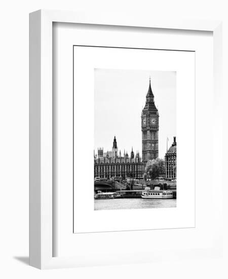 The Houses of Parliament and Big Ben - Hungerford Bridge and River Thames - City of London - UK-Philippe Hugonnard-Framed Art Print