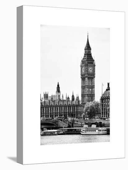 The Houses of Parliament and Big Ben - Hungerford Bridge and River Thames - City of London - UK-Philippe Hugonnard-Stretched Canvas