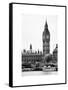 The Houses of Parliament and Big Ben - Hungerford Bridge and River Thames - City of London - UK-Philippe Hugonnard-Framed Stretched Canvas