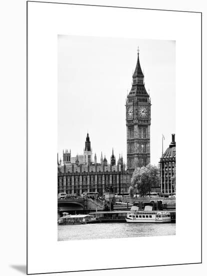 The Houses of Parliament and Big Ben - Hungerford Bridge and River Thames - City of London - UK-Philippe Hugonnard-Mounted Art Print