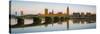 The Houses of Parliament and the River Thames Illuminated at Dawn-Doug Pearson-Stretched Canvas