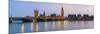 The Houses of Parliament and the River Thames Illuminated at Dusk.-Doug Pearson-Mounted Photographic Print