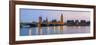 The Houses of Parliament and the River Thames Illuminated at Dusk.-Doug Pearson-Framed Photographic Print