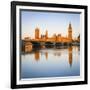 The Houses of Parliament and the River Thames Illuminated at Sunrise.-Doug Pearson-Framed Photographic Print