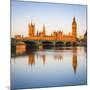 The Houses of Parliament and the River Thames Illuminated at Sunrise.-Doug Pearson-Mounted Photographic Print