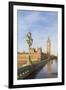 The Houses of Parliament and Westminster Bridge Bathed in Early Morning Light, London, England-null-Framed Giclee Print