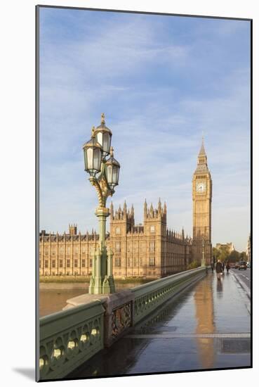 The Houses of Parliament and Westminster Bridge Bathed in Early Morning Light, London, England-null-Mounted Giclee Print