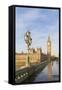 The Houses of Parliament and Westminster Bridge Bathed in Early Morning Light, London, England-null-Framed Stretched Canvas