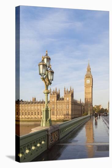 The Houses of Parliament and Westminster Bridge Bathed in Early Morning Light, London, England-null-Stretched Canvas