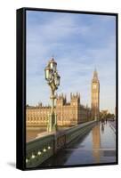 The Houses of Parliament and Westminster Bridge Bathed in Early Morning Light, London, England-null-Framed Stretched Canvas