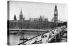 The Houses of Parliament and Westminster Bridge, London, 1926-1927-null-Stretched Canvas