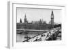 The Houses of Parliament and Westminster Bridge, London, 1926-1927-null-Framed Giclee Print