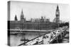 The Houses of Parliament and Westminster Bridge, London, 1926-1927-null-Stretched Canvas