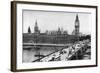 The Houses of Parliament and Westminster Bridge, London, 1926-1927-null-Framed Giclee Print