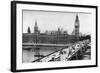 The Houses of Parliament and Westminster Bridge, London, 1926-1927-null-Framed Giclee Print